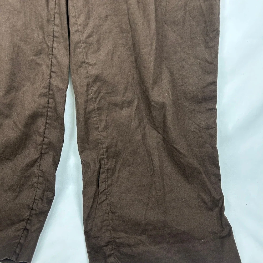 Banana Republic Hayden Brown Linen-Blend Wide-Leg Pants – Size Extra Small (XS)